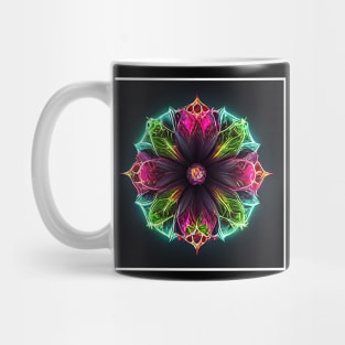 neon mandala flower Mug